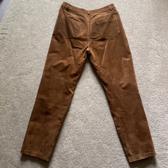 Bagatelle Brown Leather Pants - Picture 2 of 7